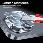 4Pcs Back Lens Glass Protectors for IPhone 13 14 Pro Max 12 Mini X XR Camera Protective Glass on iPhone 11 PRO XS MAX 14 Plus  Camera Lens Protector Full Coverage Anti-Spy Tempered Glass Film 9H Hardness Upgrade Edge Protection
