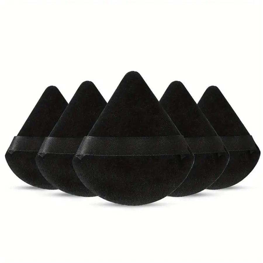 3/5/6 Pcs Triangle Powder Puff For Loose Powder Liquid Cosmetic Soft Plush Powder Puff Makeup Foundation Puff Makeup Tool Lootquake LLC