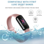 Fitbit Luxe Silicone Band - Soft Waterproof Comfortable Strap - SJB-DIAMOND ELITES