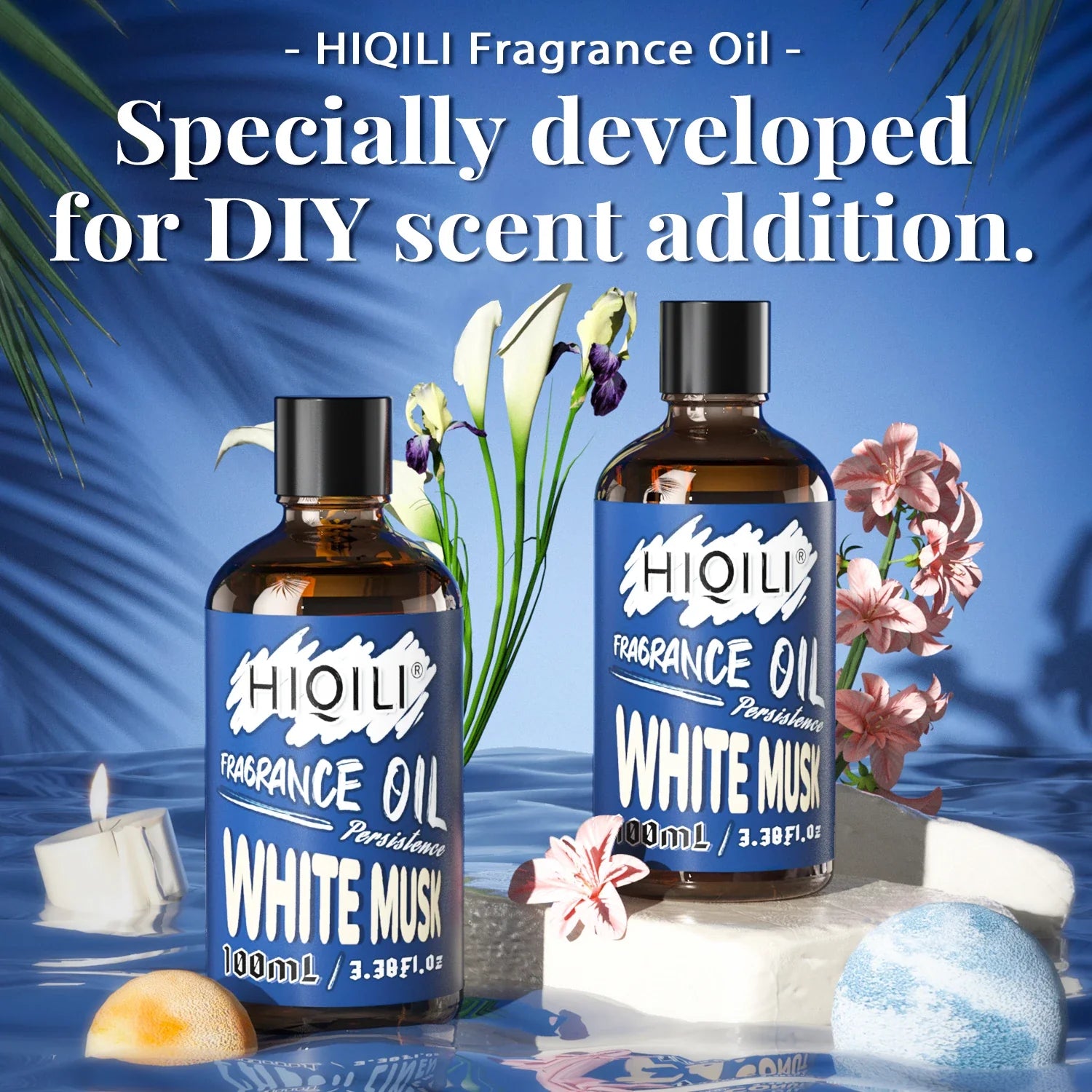 HIQILI 100ML White Musk Fragrance Oil for Diffuser, Humidifier, Candle Soap Making, Massage, Gifts, DIY Product Lootquake LLC