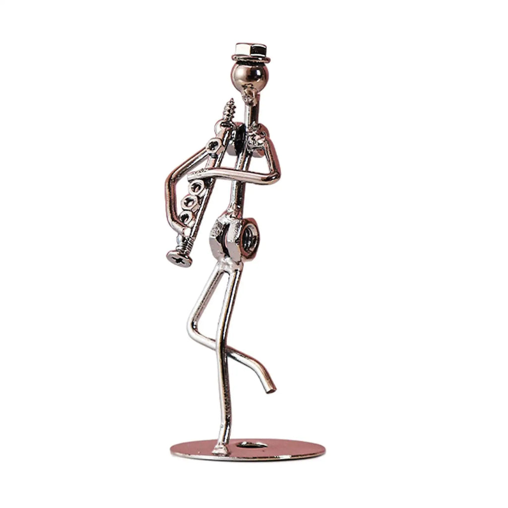 Musical Man Statue Musician Tabletop Figurine for Tabletop Spring Office Lootquake LLC