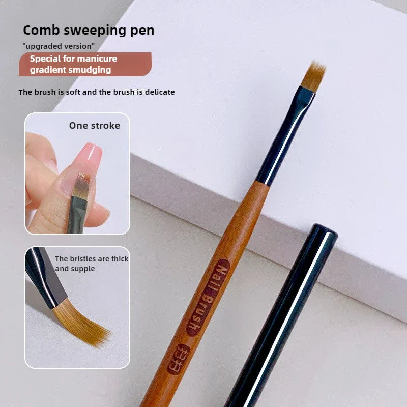 Gradient Nail Art Brush Acrylic Nail Ombre Pen DIY UV Gel Brushes Painting Drawing Flowers Nails Brush Manicure Tools for Salon Lootquake LLC