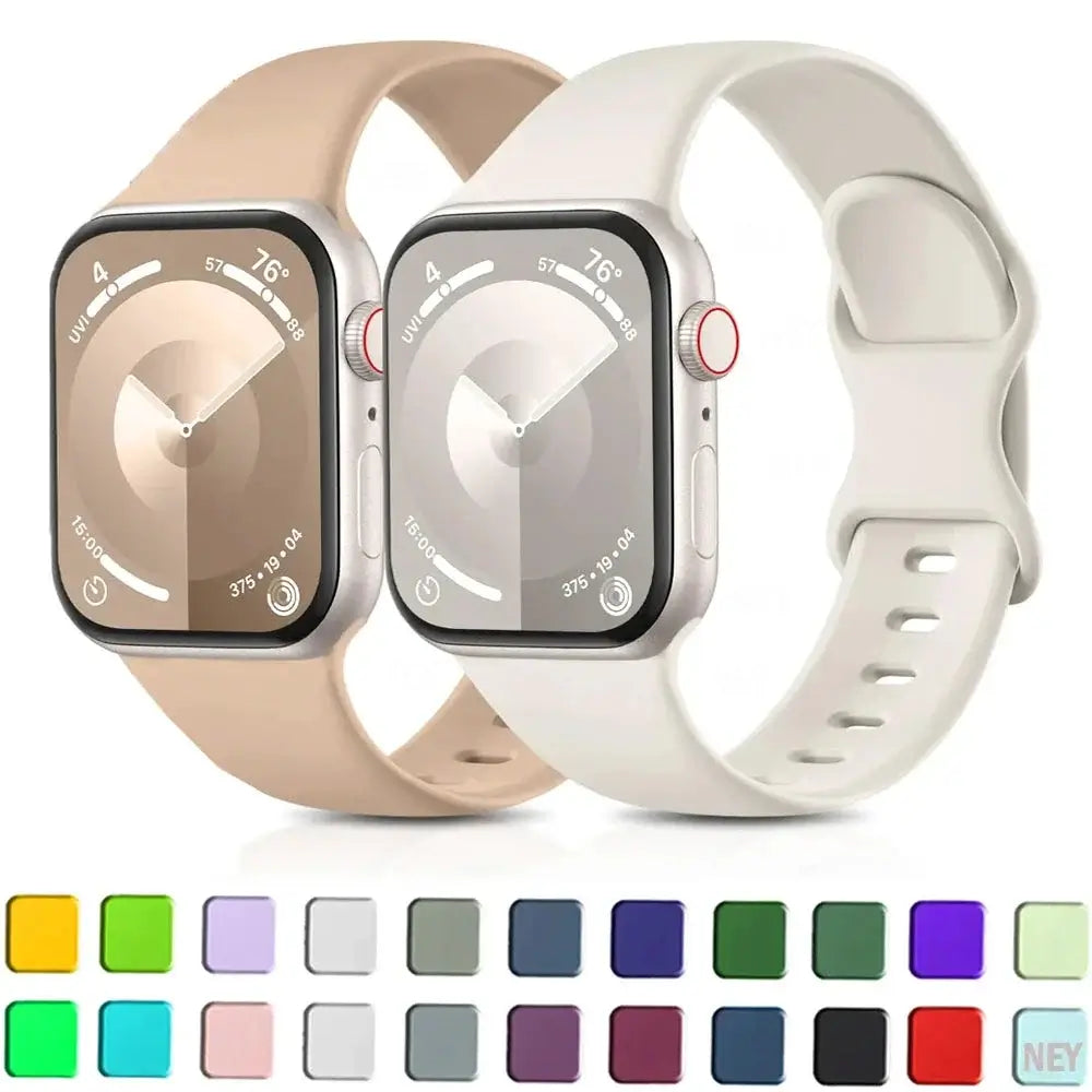 Apple Watch Silicone Band - Soft Waterproof Flexible Strap - SJB-DIAMOND ELITES