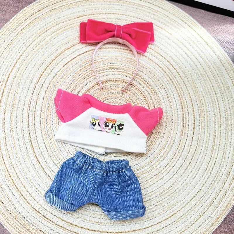 Labubu Doll Clothes Police Set Summer T-shirt Labubu I II Idol Dolls 15/17cm Clothes Sitting Party Accessories DIY Gifts Lootquake LLC