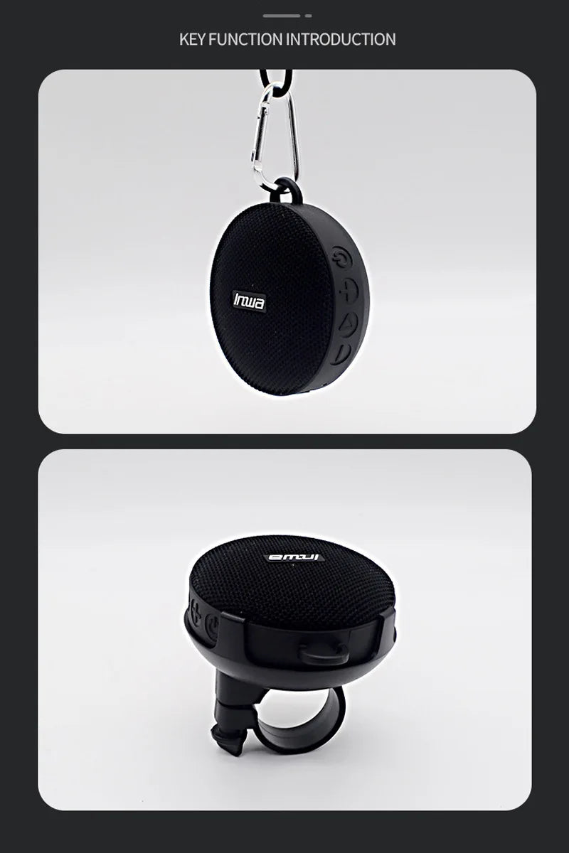 Bicycle Bluetooth Portable Wireless Sound Box with Bracket Handlebar Speaker Waterproof Subwoofer for Scooter Outdoor
