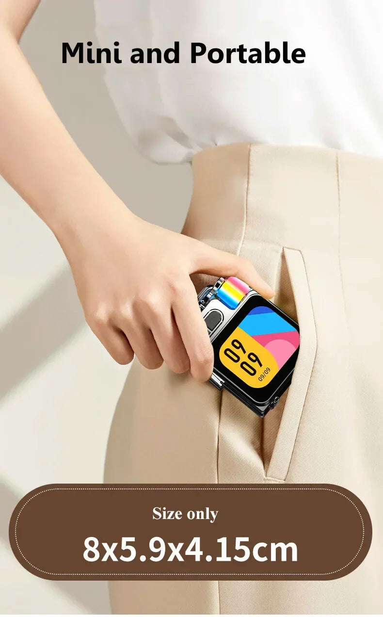 Smart Touch Screen Bluetooth Speaker Mini Portable Audio Player Wireless Handsfree Call MP3 Music Box Support TF Play APP Contro Lootquake LLC