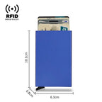 Rfid Credit Card Holder Metal Thin Slim Smart Wallet Men Women Wallets Pop Up Minimalist Small Black Purse Mini Walets for Men Lootquake LLC