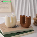 U Shaped Candle Scented Candles Ribbed Aesthetic Home Decorative Candles Smokeless Personalized Candles Guest Gift Lot Lootquake LLC