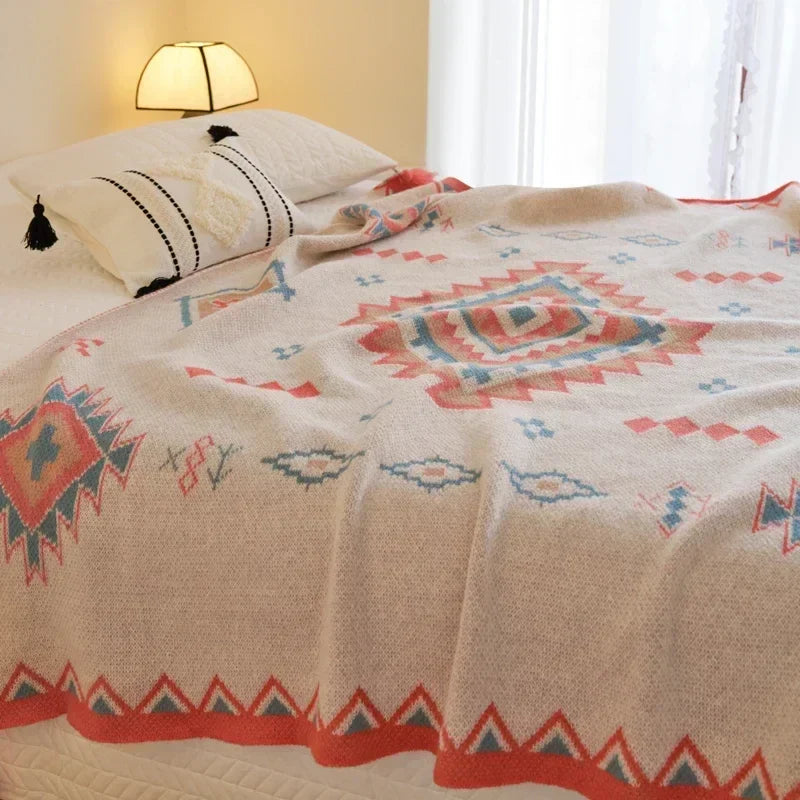 Bohemian Blanket Soft Sofa Cover Summer Blanket Office Nap Blankets Air Conditioning Blankets Knit Blanket For Travel Lootquake LLC