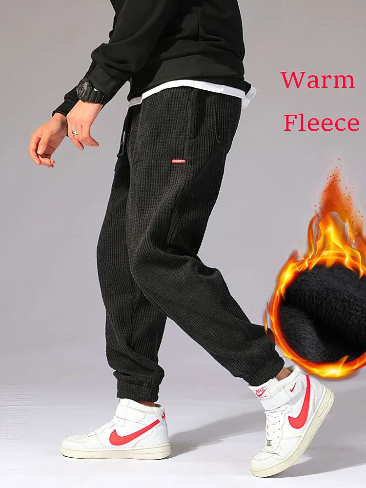 CozyRide Thermal Corduroy Joggers - Men's Sport Fit THRIXINE