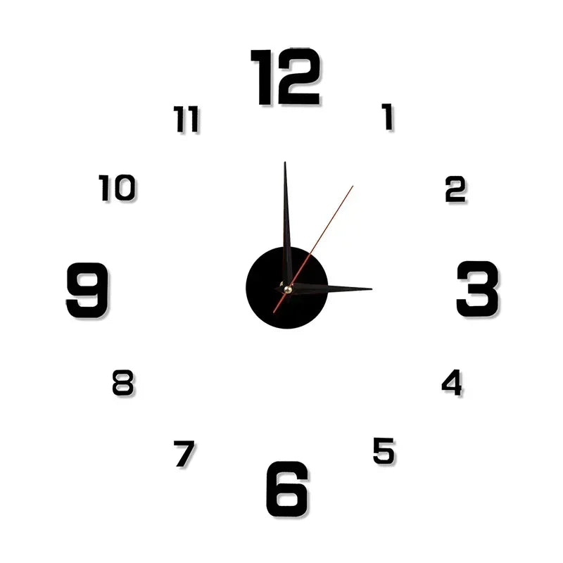 New 3D Acrylic Mirror Wall Clock Sticker for 40CM Fashion DIY Quartz Clocks Watch Home Decoration Living Room Stickers Lootquake LLC