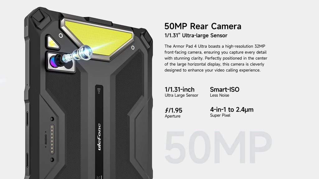 Ulefone Armor Pad 4 Ultra 5G Rugged Tablet  Thermal lmaging 10.36"2K Up to 16GB RAM 256GB ROM Android 14 11800mAh Lootquake LLC