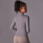 Women's Full Zip Yoga Top With Thumbholes - SJB-DIAMOND ELITES