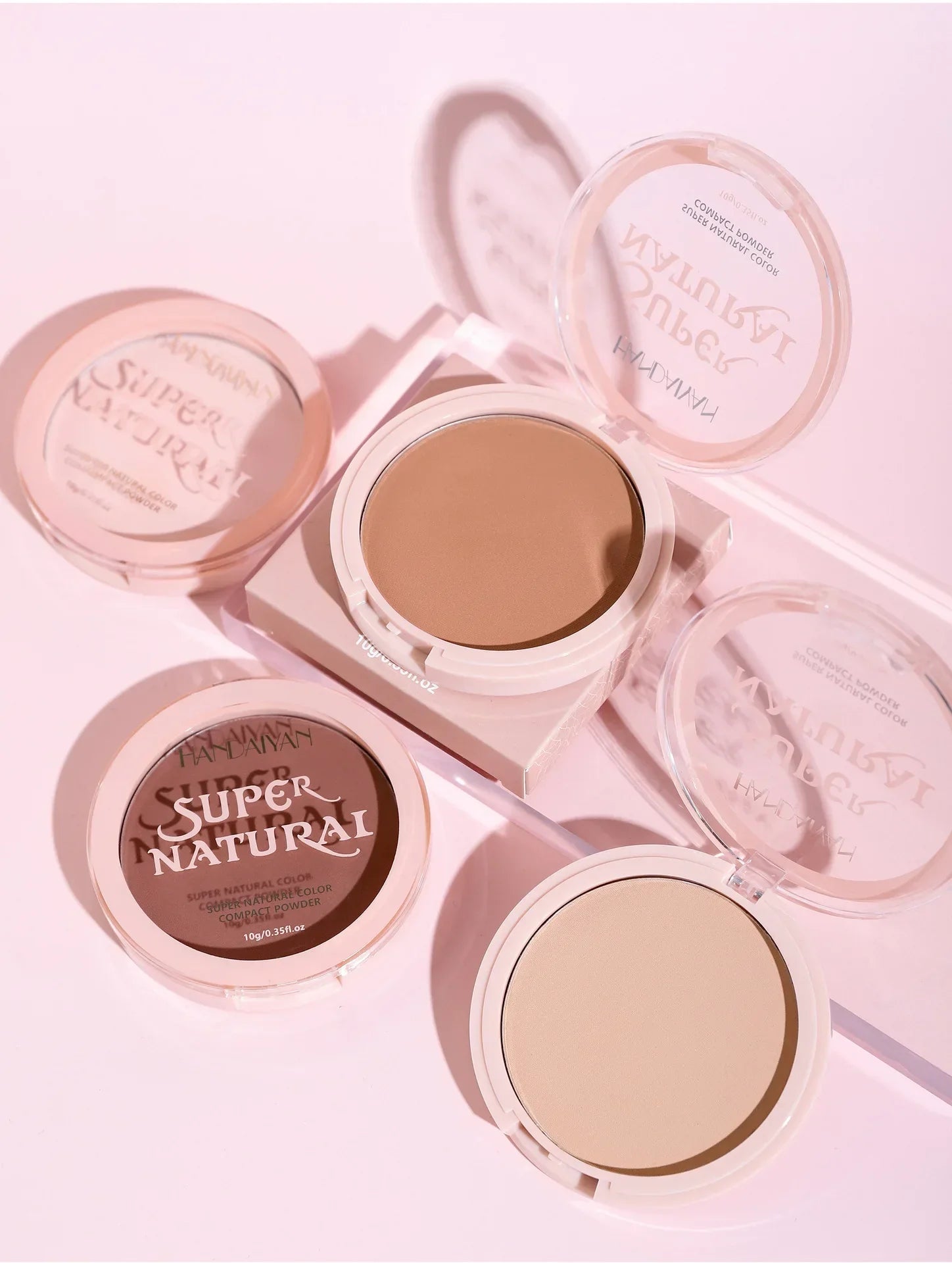 8 Colors Matte Face Pressed Powder 24 Hours Oil Control Natural Foundation Brightening Full Coverage Setting Powder Face Makeup