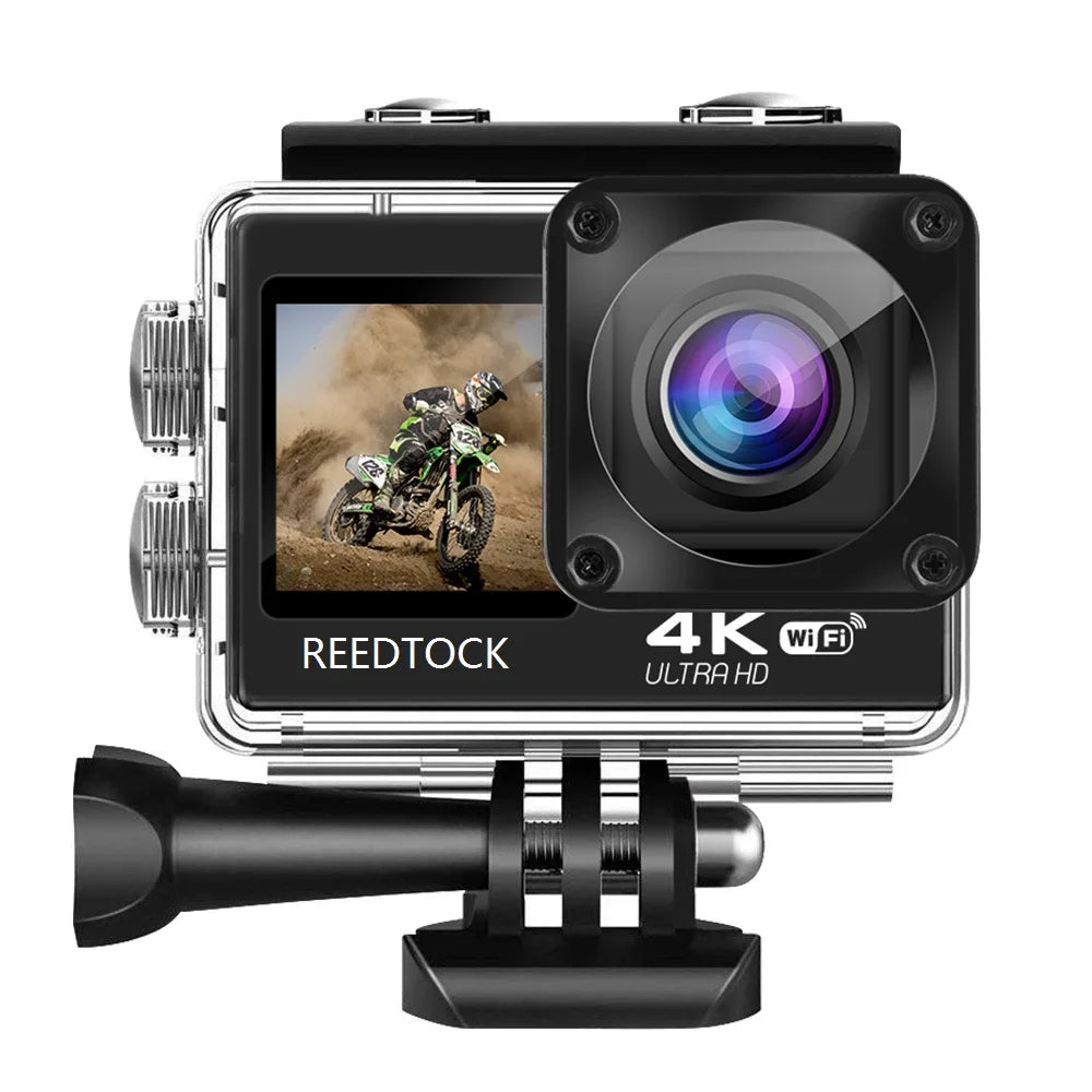 Action Camera 4K/30FPS with Dual Screens Underwater Waterproof Camera with Remote Control  WiFi Helmet Sports Video Recorder Lootquake LLC
