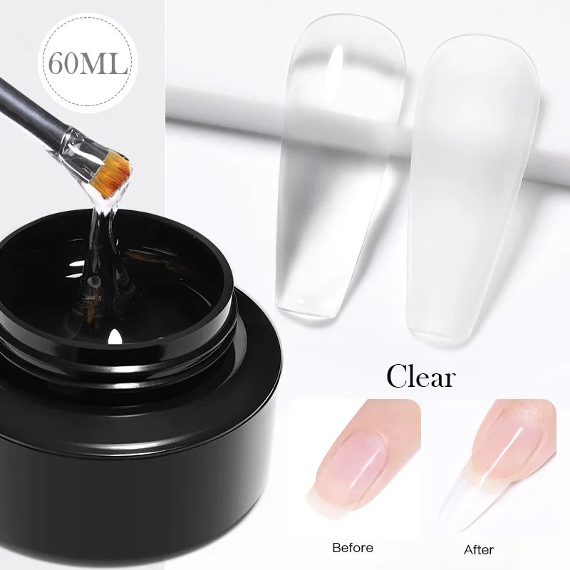 BORN PRETTY 60/30ml Hard Jelly Extension Nail Gel Polish French Nails Nude Pink White Clear Nail Supplies Gel for extension Lootquake LLC