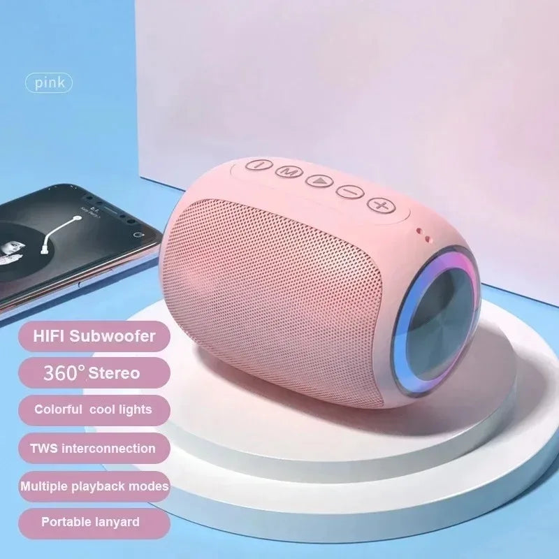 Speaker Bluetooth pink strong function portable Bluetooth speaker outdoor speaker waterproof 10W bass support TF card Lootquake LLC