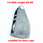 68kg 1/4 Ratchet for 6mm Rope Buckle Awning Wind Rope Tent Rope Fastener Fixed Buckle Pulley Hangers