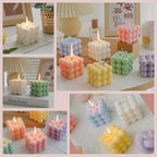 Bubble Candle Cube Fragrance Candles Handmade Scented Candle Soy Wax Candle Set for Home Decoration Wedding Party Birthday Lootquake LLC