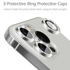 3/1Pcs Luxury Camera Lens Protector For iPhone13 12 11 Pro Max Camera Protective For iPhone 12 13 Mini Back Lens Glass Camera Cover Circle Tempered Glass Protector Stevvex