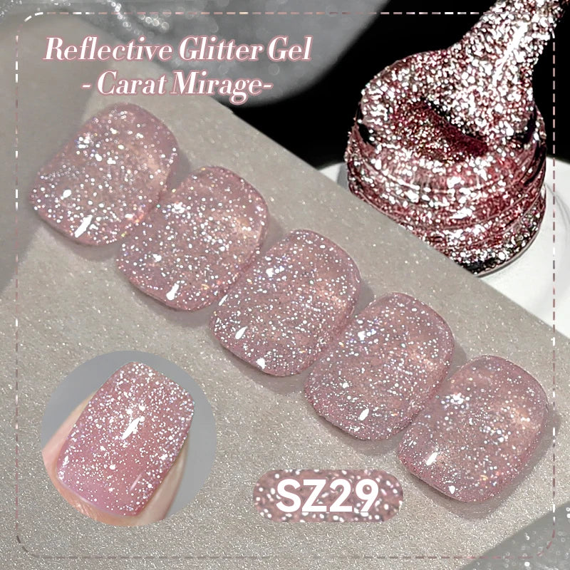 BORN PRETTY 10ml Reflective Glitter Gel Nail Polish Carat Mirage Sparkling Color Shine UV LED Soak Off Semi-Permanant Varnish Lootquake LLC
