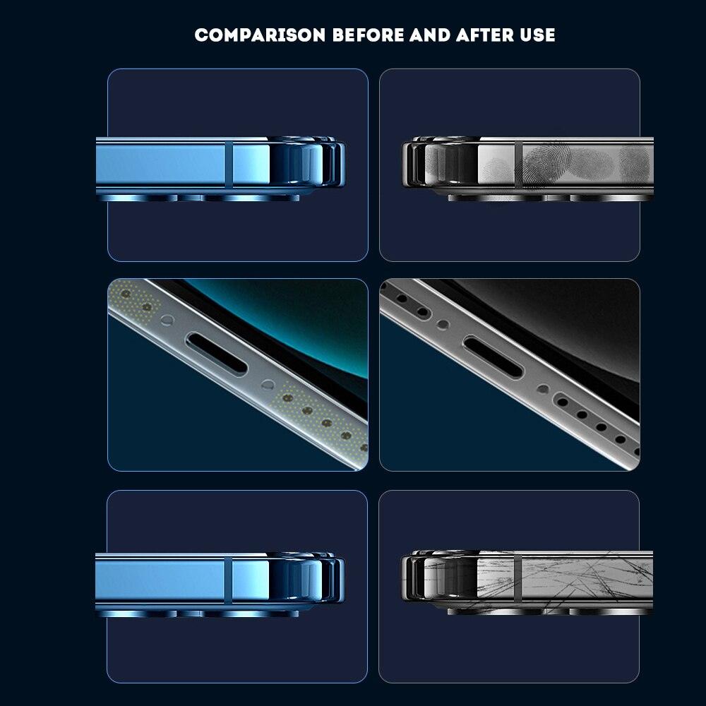 3Sets Clear Sticker Phone Side Film for iPhone 14 13 12 11 Pro Max X XR XS Frame Protective Ultra-Thin Border Film 3D Carbon Fiber Ultra Thin Protective Film Stevvex
