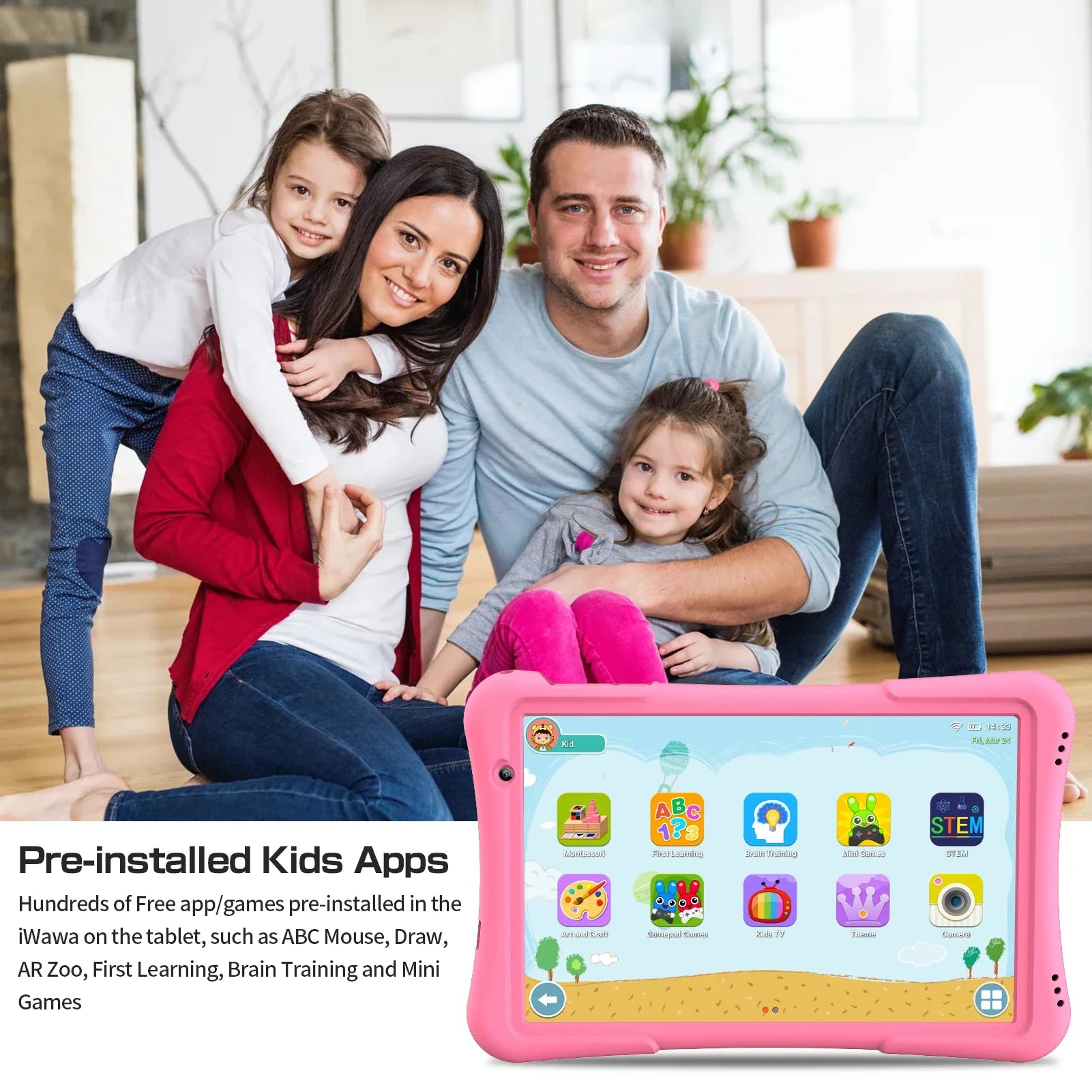 PRITOM 10 inch Kids Tablet Android 12 Tabletas 32GB, Quad-Core, 6000mAh, Large HD IPS Display, WiFi 6, Dual Camera, Bluetooth, Lootquake LLC
