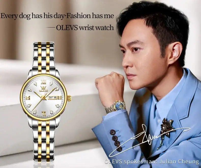 OLEVS Luxury Brand Quartz Watch for Women Stainless Steel Waterproof Ladies Wristwatch Fashion Diamond Dial Women's Watch New In