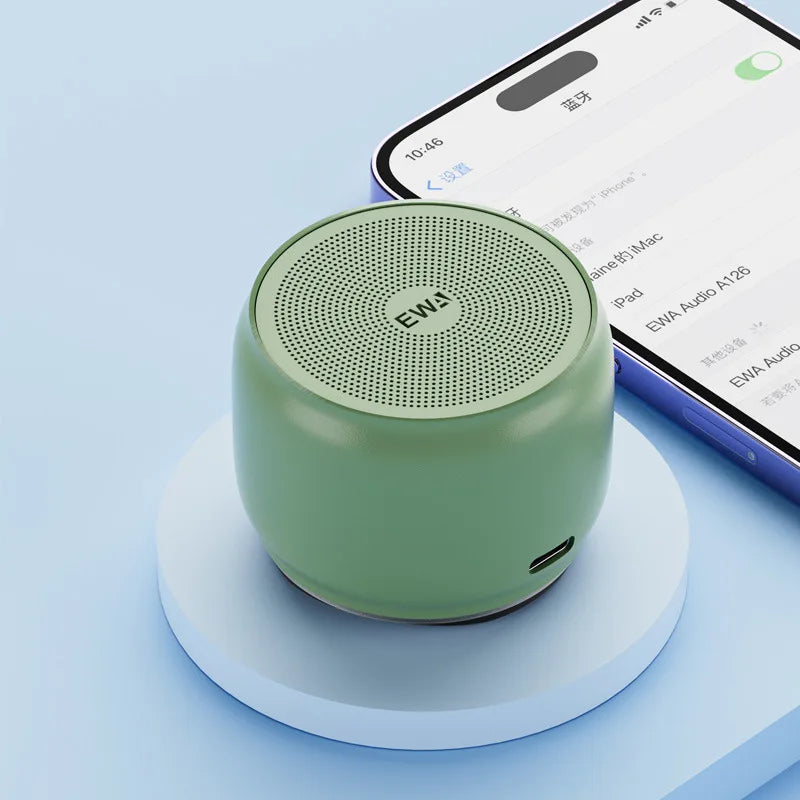 EWA A126 Bluetooth Speaker Mini Portable Aluminum Alloy Heavy Bass High Sound Quality Large Volume Indoor And Outdoor Speakers Lootquake LLC