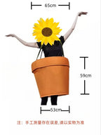 Halloween Flower Pot Costume Sunflower Costume with Headpiece for Adults Kids Cosplay Women Garden Theme Party Sunflower Lootquake LLC