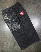 Streetwear Fashion New Multi-pocket Washed Baggy Jeans Men And Women Y2K Hip-hop Harajuku Casual Gothic High Waist Wide Trouser Lootquake LLC