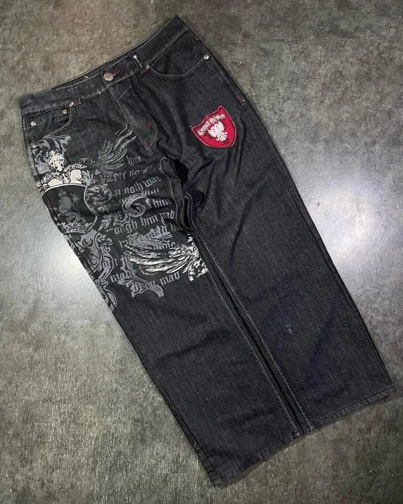 Streetwear Fashion New Multi-pocket Washed Baggy Jeans Men And Women Y2K Hip-hop Harajuku Casual Gothic High Waist Wide Trouser Lootquake LLC