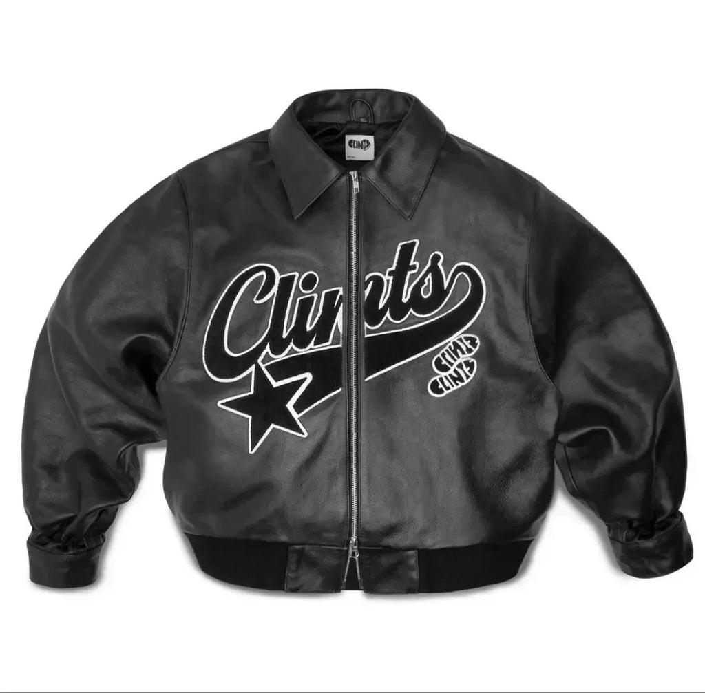 Jackets Y2K Coats Mens Hip Hop Leather Retro Embroidery Jacket Motorcycle Wear Leather Zipper Jacket Coat Streetwear Pi-Mart