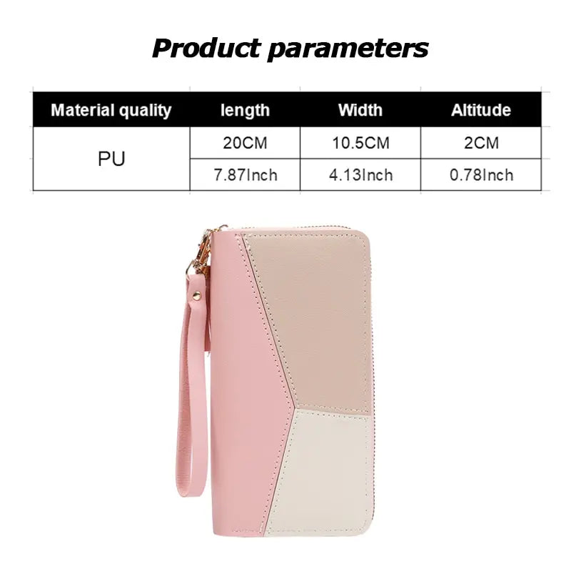 Fashion Zipper Wallets Womens Long Purses Handbags Coin Purse Cards Holder PU Leather Billfold Wallet Lootquake LLC