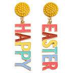Best Lady Easter Earrings Alloy Pearls Rabbit Egg Shells Chicken Letters Tassels Various Options For You To Match Lootquake LLC