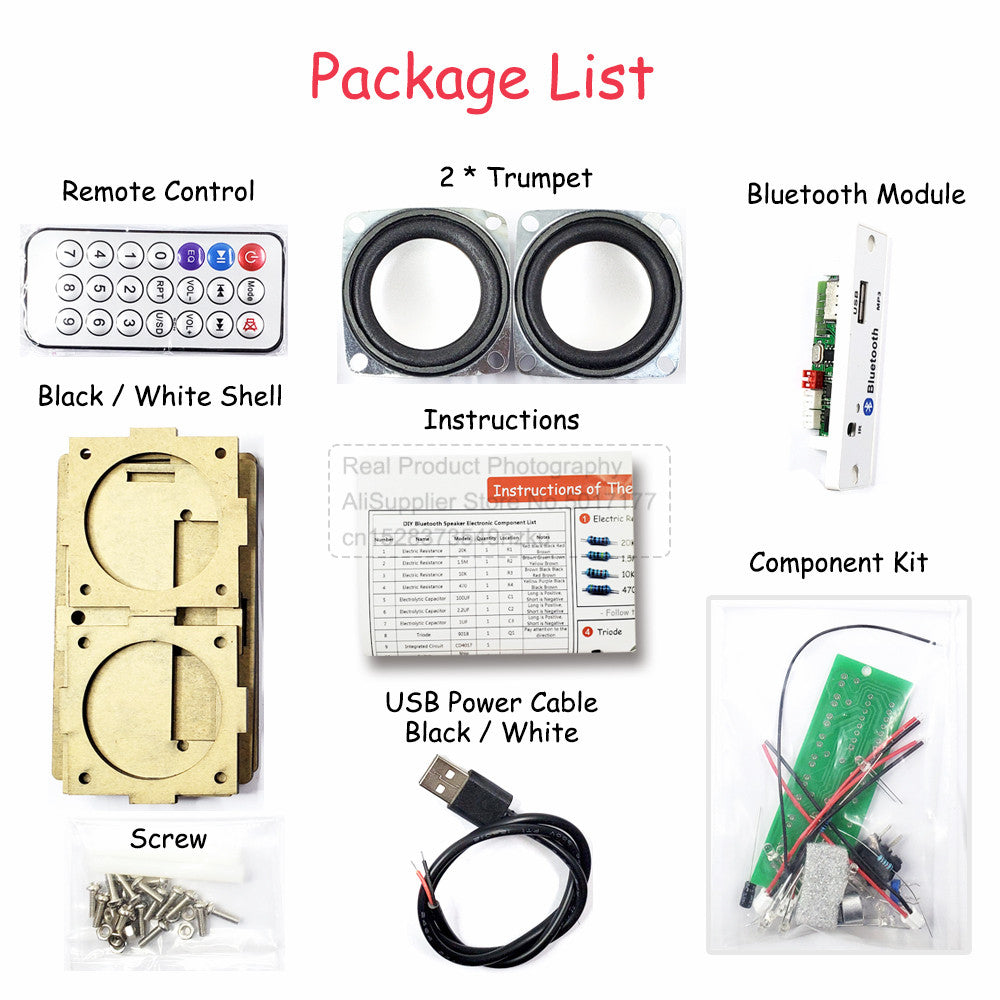 DIY Bluetooth Speaker Kit Electronics DIY Soldering Project Practice Solder Assembly DIY Electronic Kit Component 2*3W Speakers Lootquake LLC