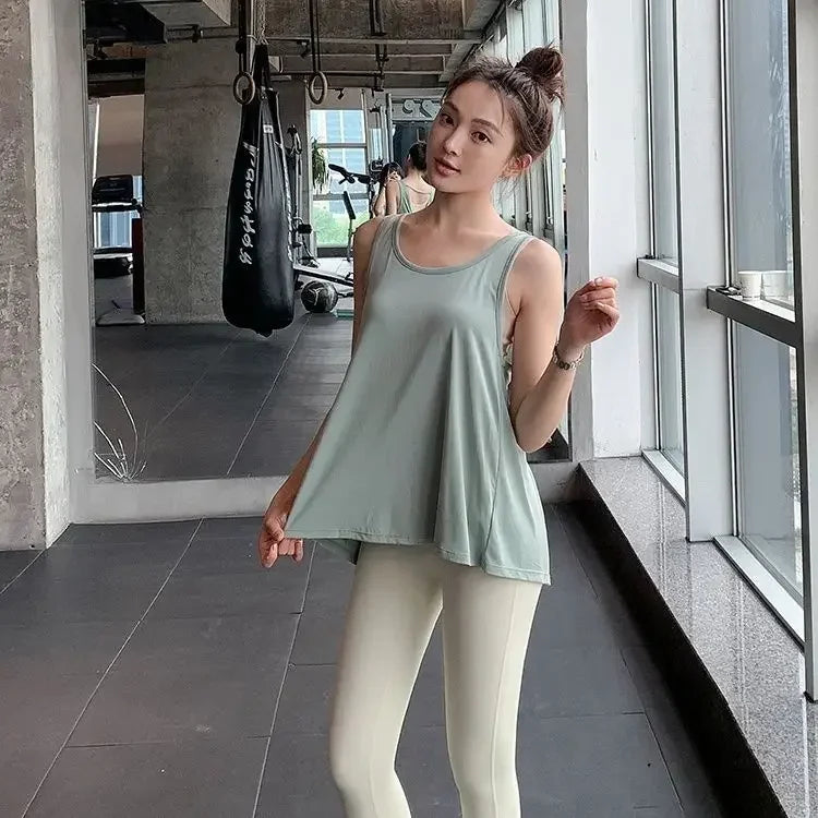 Women's Beautiful Open Back Loose fit Top THRIXINE