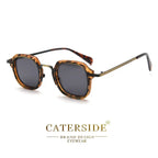 Caterside Punk Retro Polarized Sunglasses Men Mental Fashion Square Sun Glasses Women Outdoor Travel Driving Eyewear UV400