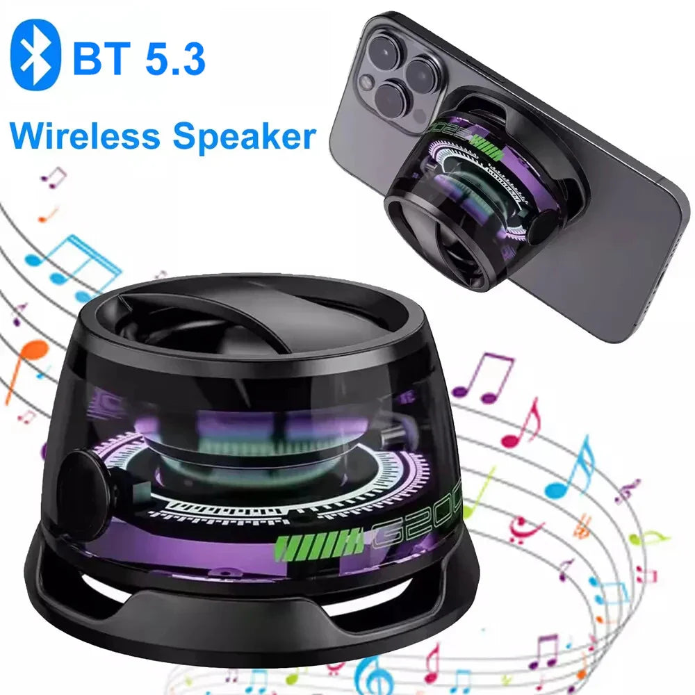 Mini Portable Bluetooth Speaker G200 RGB Color Light Magnetic Speaker BT5.3 Small Sound Box Phone Holder Wireless Loudspeaker Lootquake LLC