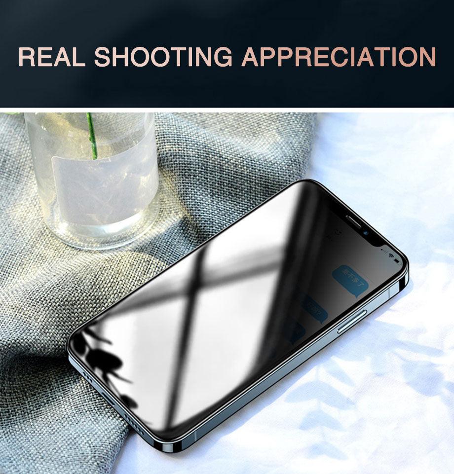200D Anti Glare Tempered Glass For iPhone 13 12 11 14 Pro Max Mini Privacy Screen Protector iPhone 14 7 8 Plus XR X Screen Glass Anti Spy Tempered Glass Screen Protector Full Coverage Stevvex