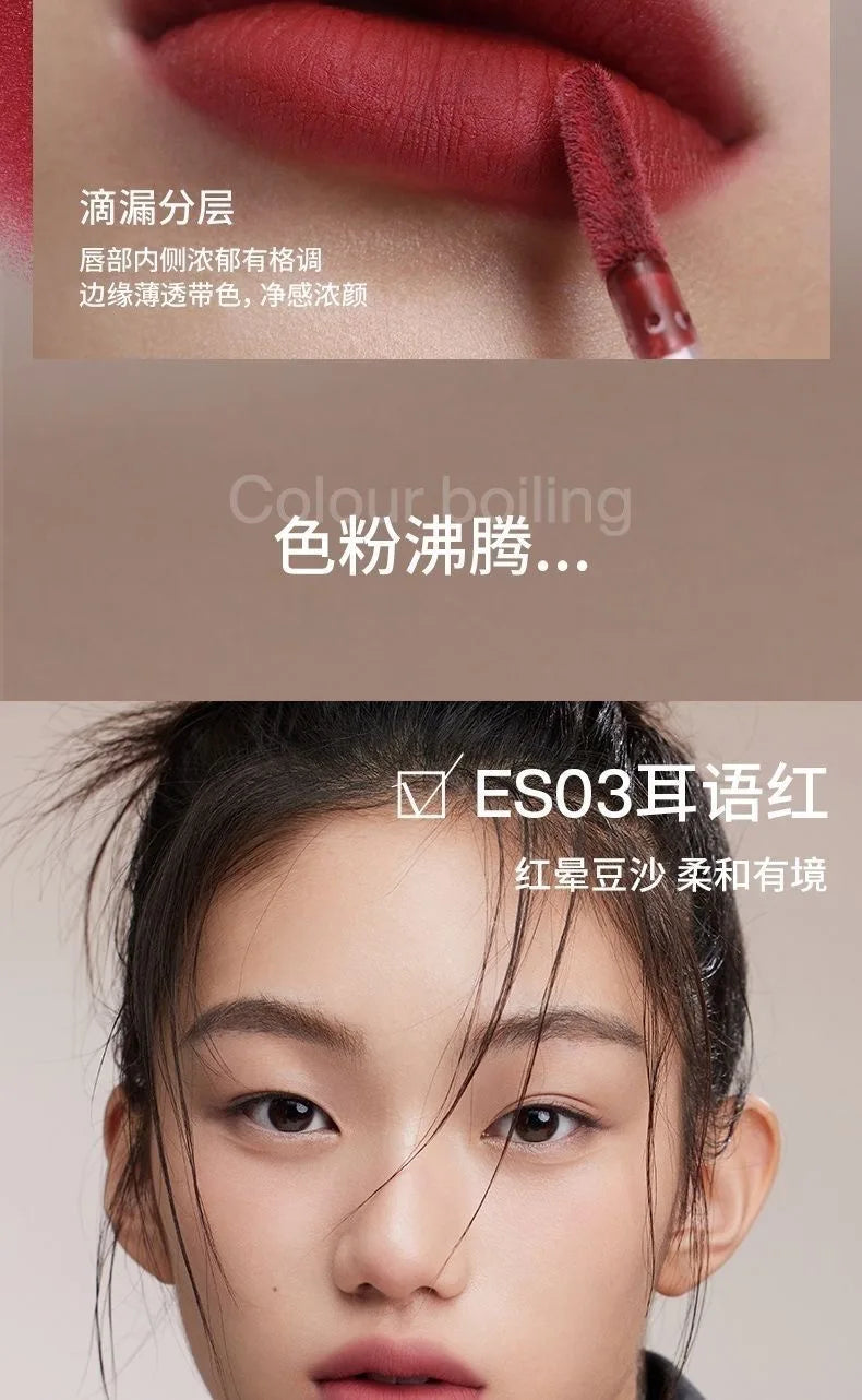 INTOYOU Matte Lipstick Longlasting Lip Clay Velvet Waterproof Lip Gloss Non-sumdge Non-stuicky Lip Stain Espresso Lips Makeup
