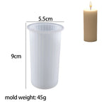 Striped Cylindrical Candle Silicone Mold Handmade Scented Candle Making Wax Mould DIY Crystal Epoxy Resin Craft Molds Home Decor Lootquake LLC