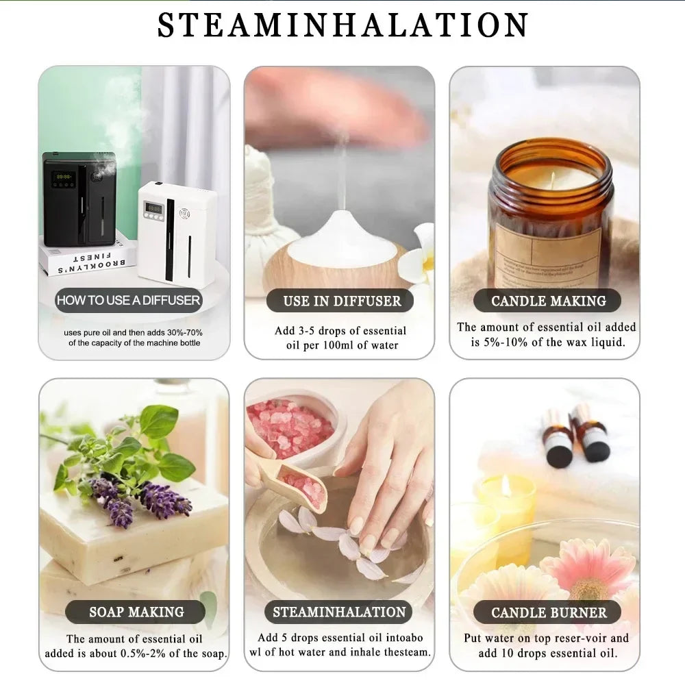 Namste 100ML Lavender Jasmine White Tea Sandalwood  Essential Oils For Humidifier Diffuser Perfume Home Fragrance  Air Freshener Lootquake LLC