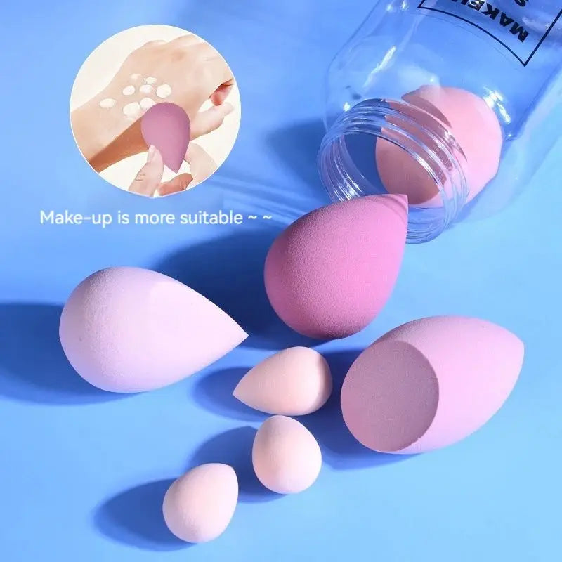 7PCS Canned Cosmetic Sponge Set Dry And Wet Liquid Foundation Powder Puff Professional Cosmetic Tools Make-up Artist Lootquake LLC