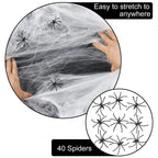 Halloween Decoration Party Accessories Decorations for Events Scream Festa Spider Web Black Outdoor Props Haunted House Spider Lootquake LLC