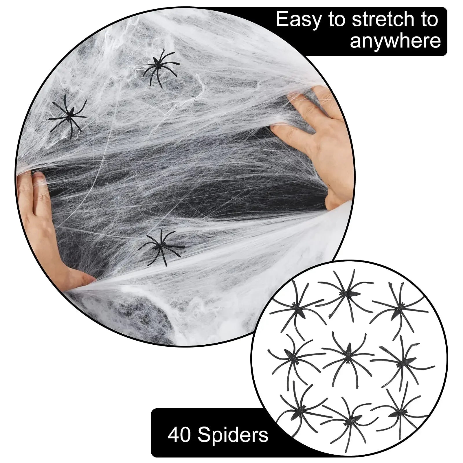 Halloween Decoration Party Accessories Decorations for Events Scream Festa Spider Web Black Outdoor Props Haunted House Spider Lootquake LLC