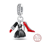 S925 Sterling Silver Princess Golf Hamster Camera Travel Three Piece Set Charms Beads 3mm DIY Fine Jewelry Making Lootquake LLC
