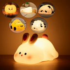 Animal Led Night Light Rechargeable Dimmable Silicone Table Lamp Children's Night Light for Nursery Bedroom Cute Birthday Gift Pi-Mart