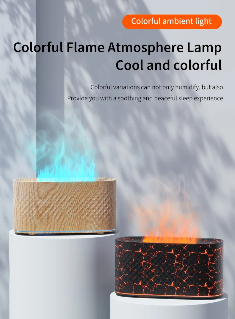 Colorful Simulation Flame Aroma Diffuser Home Hotel Desktop USB Air Humidifier Lootquake LLC
