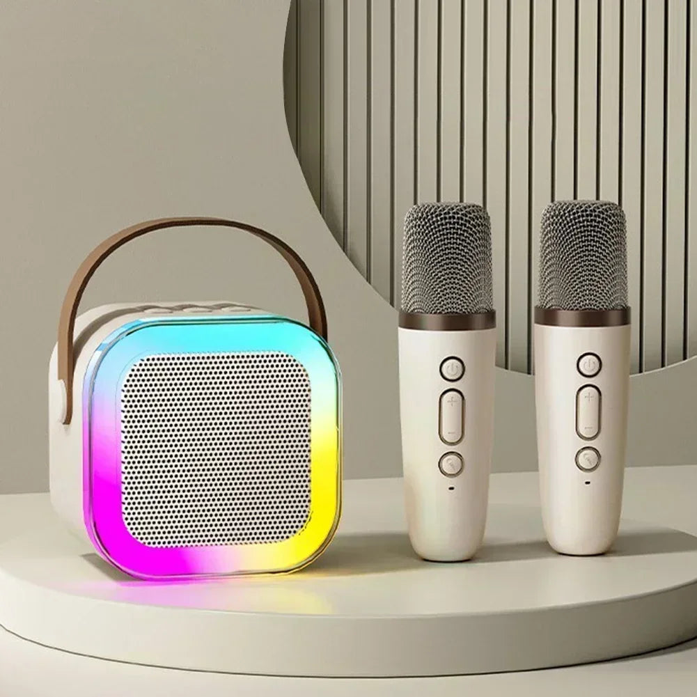 K12 Bluetooth Karaoke Machine Portable  5.3 PA Speaker System with 1-2 Wireless Microphones Home Family Singing Children's Gifts Lootquake LLC